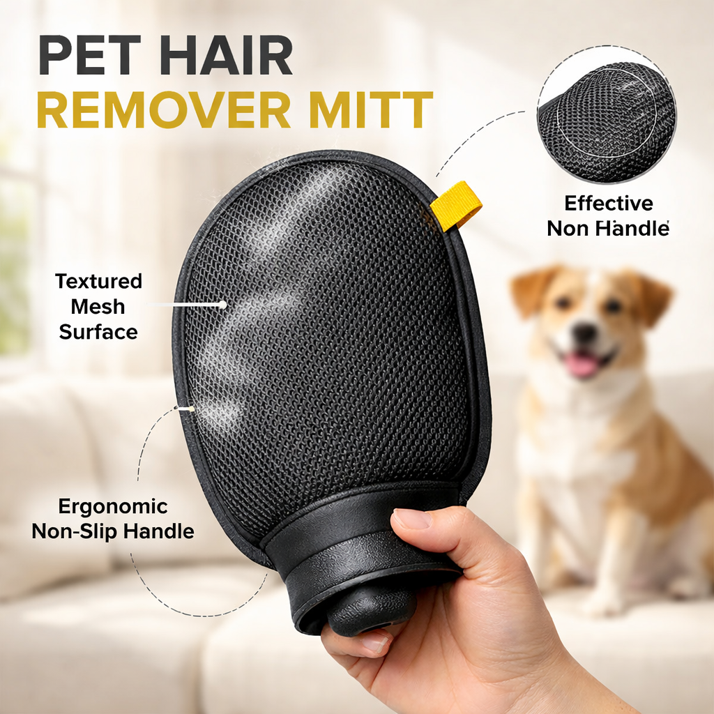 Pet hair remover mitt
