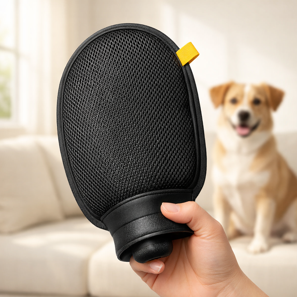 Pet hair remover mitt